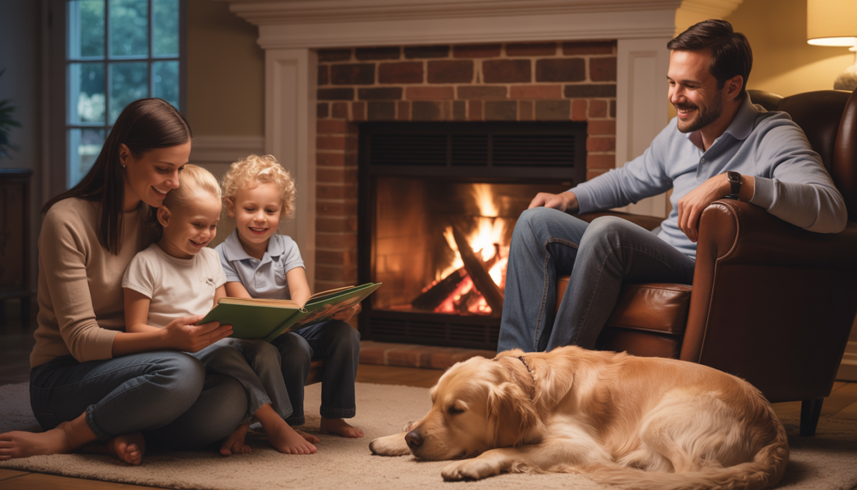 Family enjoying comfort in their home due to efficient HVAC maintenance.